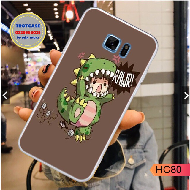 Ốp lưng Samsung Note Fe/S6/S6 edge /S7/S7 edge- ố dẻo in hình thỏ xanh và khủng long xanh siêu dễ thương