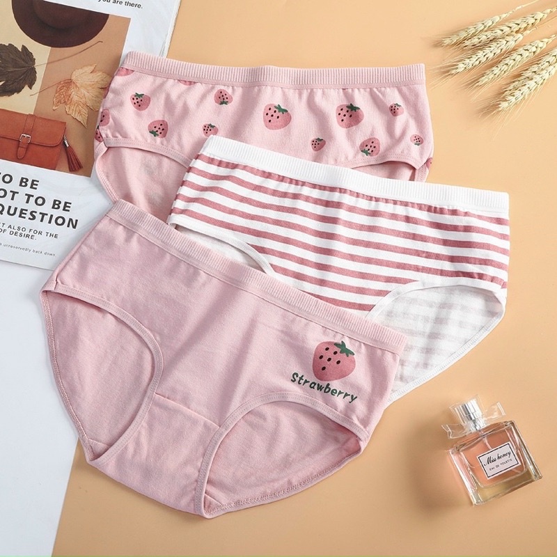 sét 5 quần lót nữ tuổi teen dâu hồng