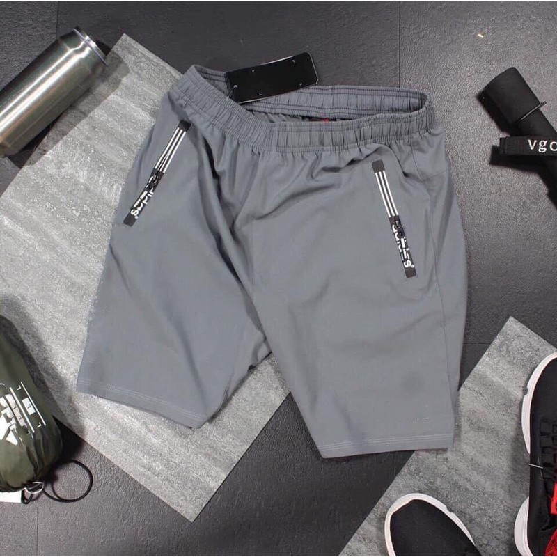 Quần short❤️FREESHIP ❤Quần thể thao 2 túi kéo khoá vải-Quần thun lạnh dày đẹp cao cấp | BigBuy360 - bigbuy360.vn