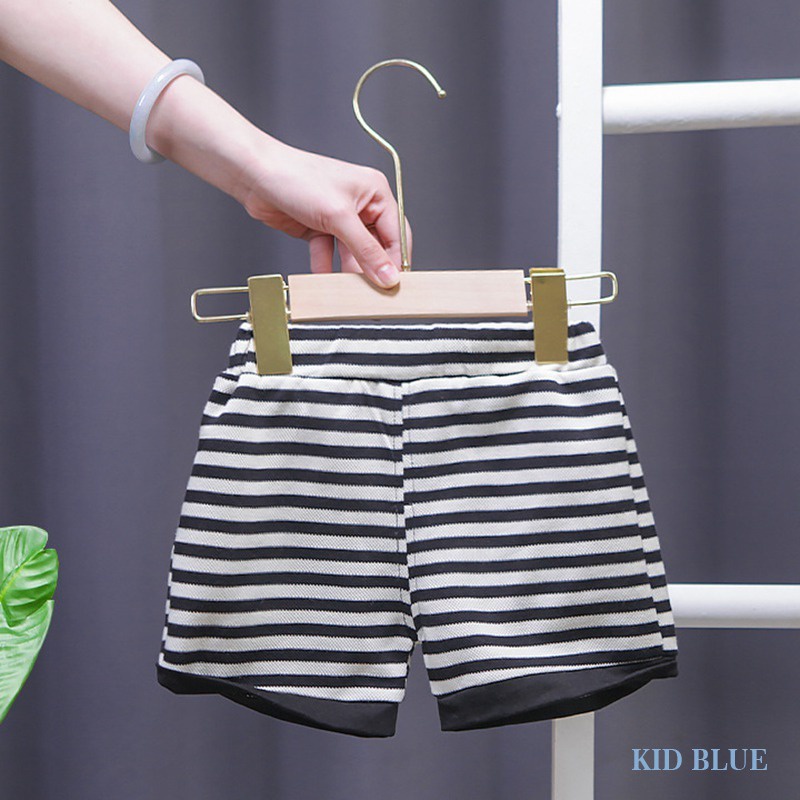 Set Áo Thun Ba Lỗ + Quần Short Màu Đen Phong Cách Phương Tây Cho Bé Trai