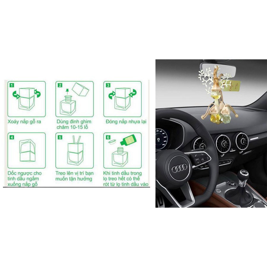 Tinh Dầu Treo Xe Ô Tô, Tinh Dầu Thiên Nhiên  7ml Julyhouse – Mvn Auto