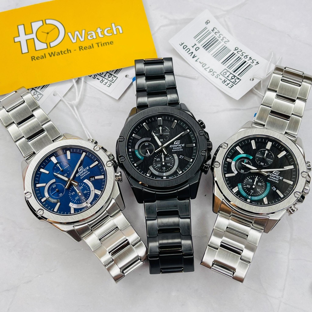 Đồng Hồ Nam Casio Edifice EFR-S567D-1AVUDF Kính Saphire Fullbox Bảo Hành 2 Năm
