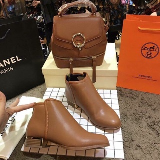 BOOT DA KHOÁ HẬU GÓT 3P SANG CHẢNH