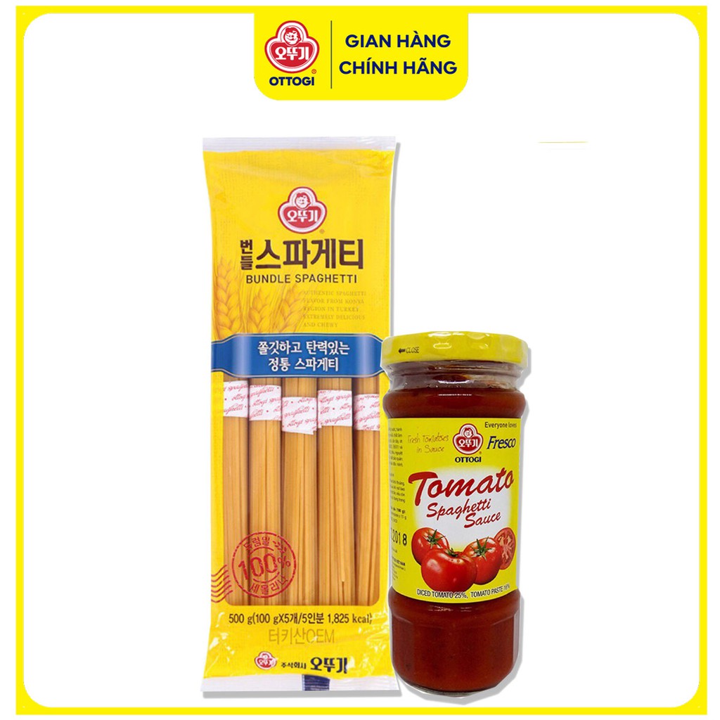 Combo Mì Ý 500g & Sốt Spaghetti Ottogi 220g