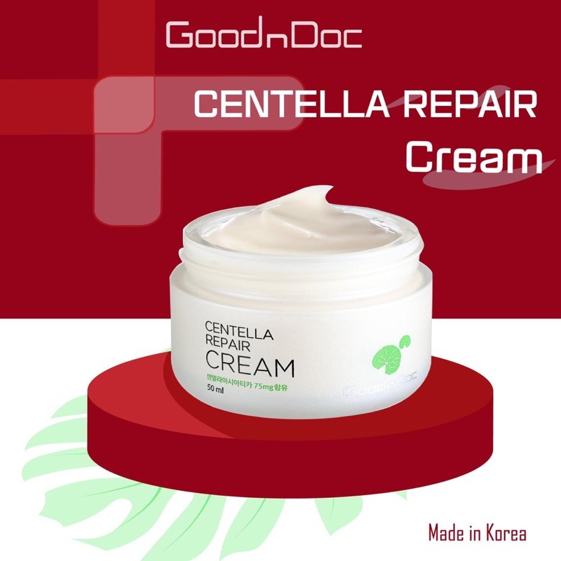 Kem Rau Má GoodnDoc Centella Repair Cream Dưỡng Ẩm_Phục Hồi Da (Hộp 50ml)