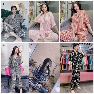 [MUA 2 GIẢM 30%] Đồ Bộ Lụa Mai Ngô - Tay Cánh Dơi Quần Dài (P1)