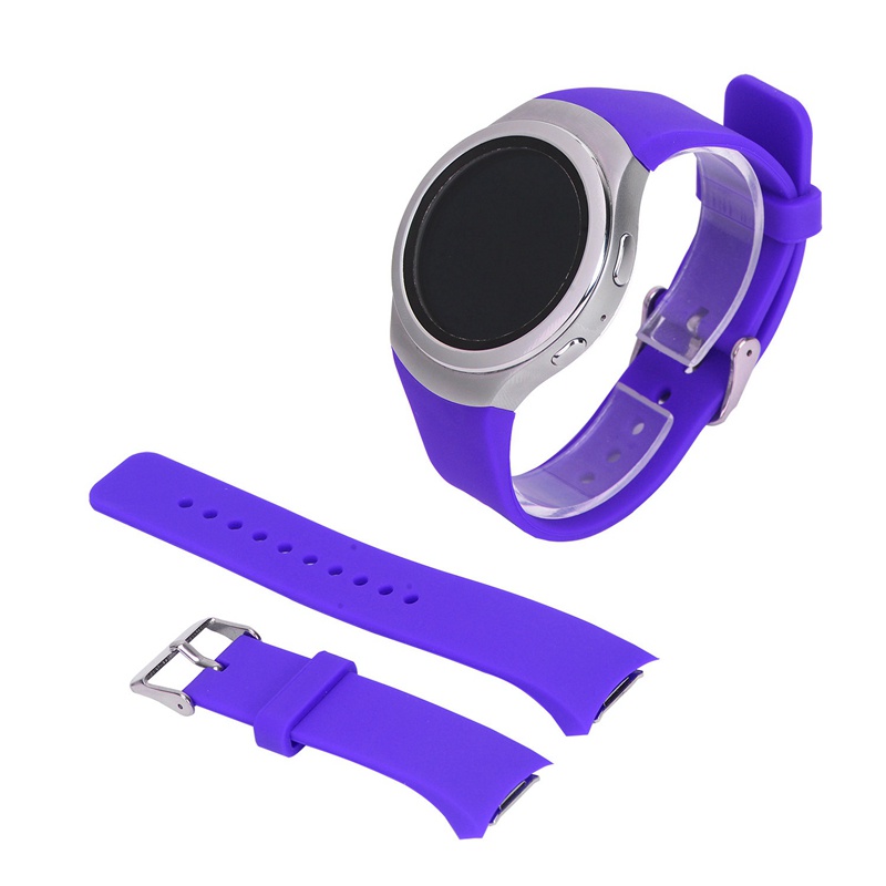 Dây Đeo Silicon Mềm Màu Đen Thay Thế Cho Đồng Hồ Samsung Gear S2 RM-720 Samsung Gear S2 SM-R720