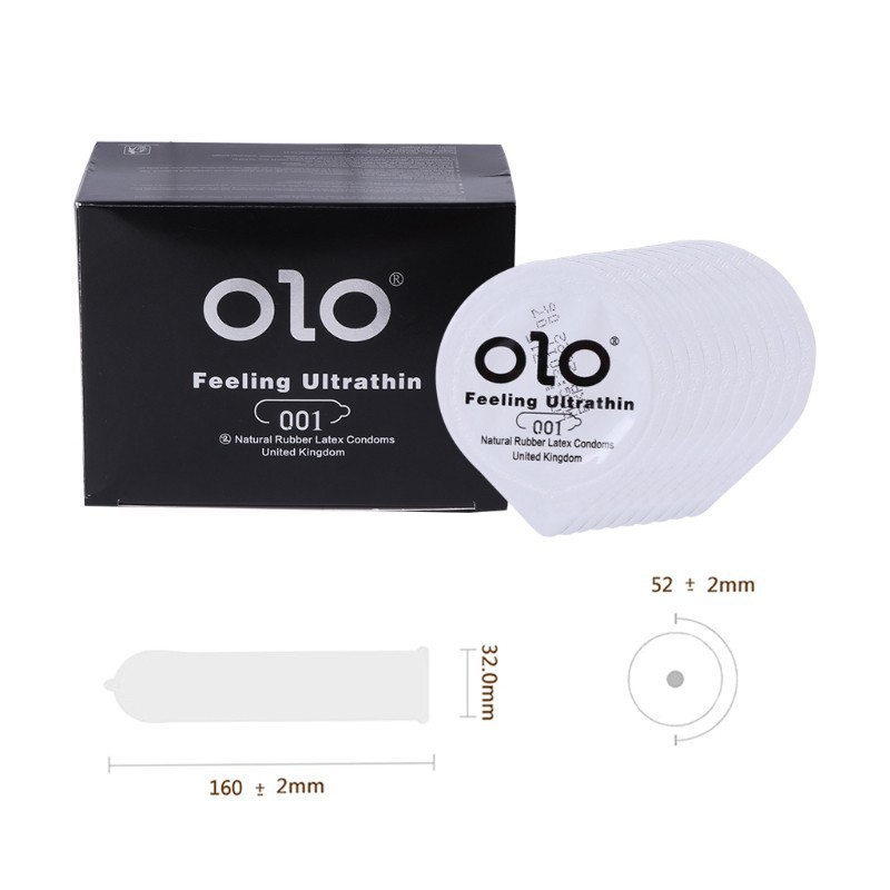 Bao Cao Su Siêu Mỏng, Hương Vani - OLO 001 ULTRA THIN - [Hộp 10c]