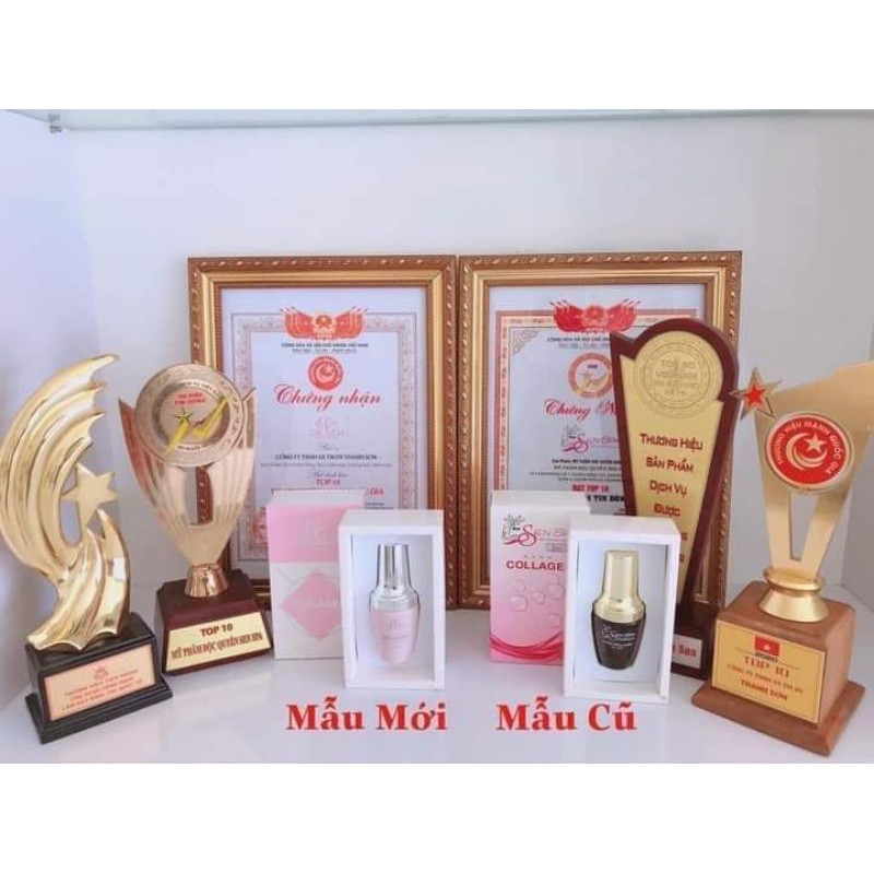 Combo Serum Nano collagen + Kem Face Collagen Sen Spa Bộ Đôi Hoàn Hảo Cho Làn Da Trắng Sáng Căng Mịn