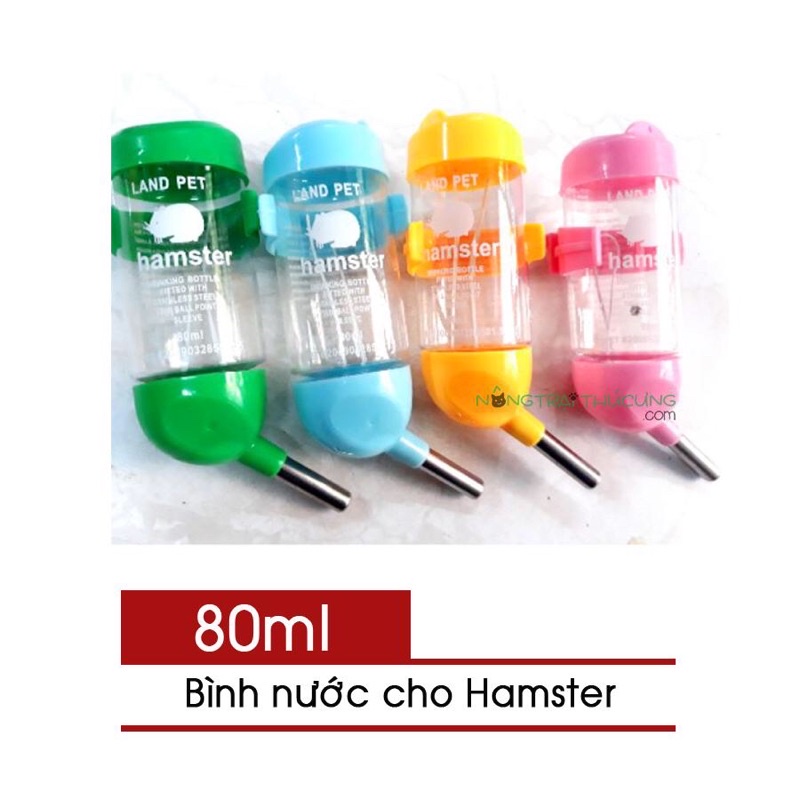 Bình Nước Bi Land Pet Hamster 80ml Cao Cấp Hamster/Thỏ/Bọ/Sóc/Nhím