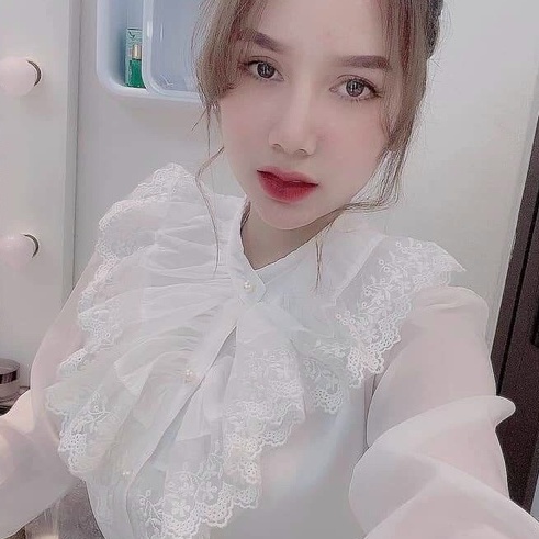 Áo sơ mi voan tiểu thư, Áo tơ óng 2 lớp cổ bèo cực xinh dễ phối đồ mặc đi làm, đi chơi | BigBuy360 - bigbuy360.vn