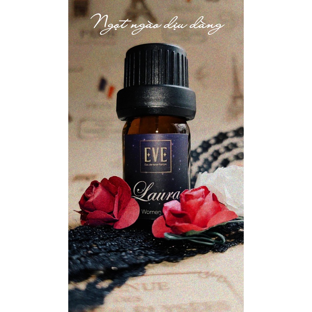 Nước Hoa Cô Bé Bím LAURA 5ml Lưu Hương Thơm Lâu - Nước Hoa Vùng Kín Nữ Chính Hãng EVE Eau de Inner Parfum (Có che tên)