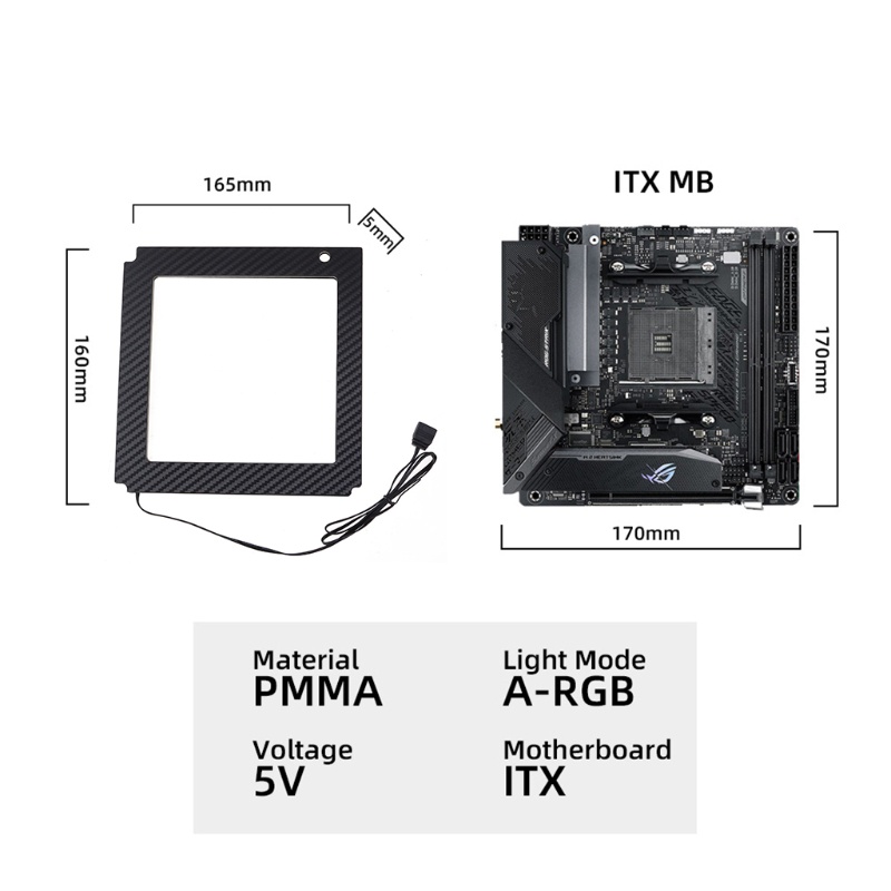 Khung bo mạch chủ ARGB MATX ITX cho máy tính