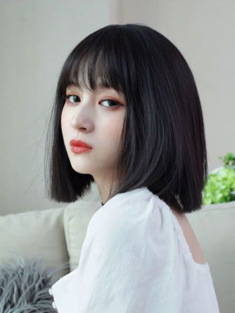 Tóc giả vic ngang siêu hót hít tặng kèm lưới và lược