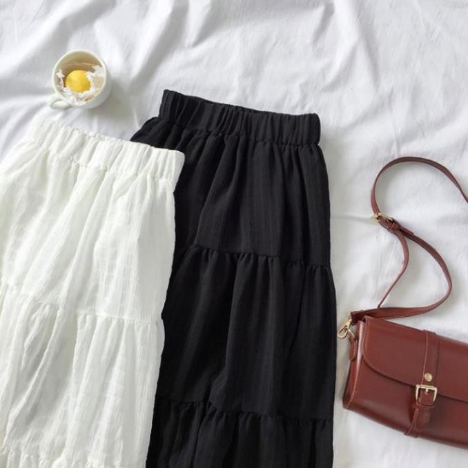 Chân váy midi xếp ly 💖FREESHIP💖chân váy dáng dài 3 tầng ullzang AD15 | BigBuy360 - bigbuy360.vn