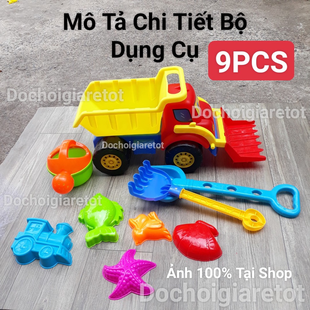 (Ảnh thật) Xe Ôtô đồ chơi xúc cát đi biển. Xe Cút Kít, Xe Rùa Đồ Chơi Cát, Hạt muồng đi biển Cho Bé