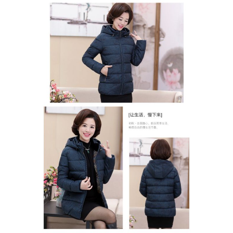 Áo Khoác Phao Mùa Đông Họa Tiết Hoa Chìm, Hàng Cao Cấp Cực Ấm Làm Quà Tặng Cho Mẹ,Cho Bà | BigBuy360 - bigbuy360.vn