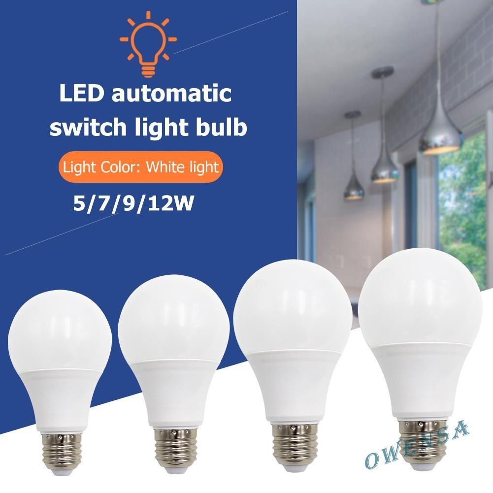 Bóng đèn cảm biến anh thanh và ánh sáng E27 LED cao cấp