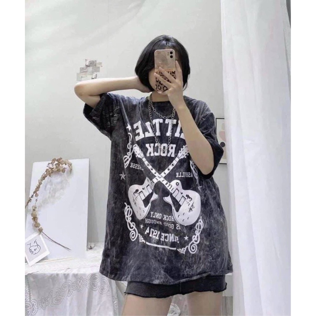 [Mã 12FASHIONSALE1 giảm 10K đơn 50K] Áo Thun Loang Water Unisex 45kg đến 65kg