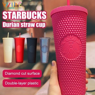 Ly nhựa uống nước Starbucks đổi màu có ống hút bằng nhựa cỡ 700ml 24 Oz