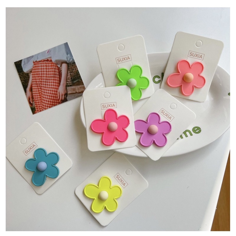 Kẹp tóc hình bông hoa nhựa ngọt ngào phong cách Hàn Quốc cho bé