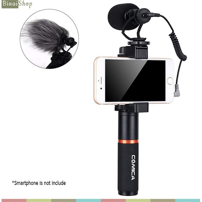 [Mã ELHACE giảm 4% đơn 300K] Bộ micro kèm tay cầm quay phim cho điện thoại Comica CVM-VM10-K1