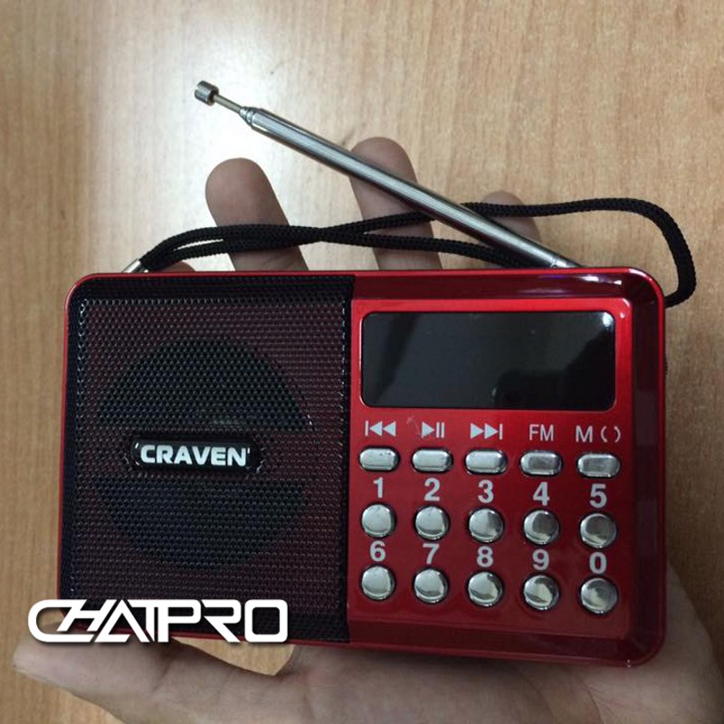 [Mã NOWSHIPVUI1 giảm 25k đơn 50k] LOA CRAVEN CR-26 NGHE NHẠC - NGHE KINH PHẬT-FM-USB-THẺ NHỚ