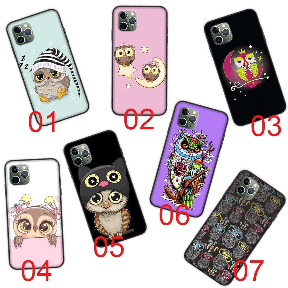 Ốp Lưng Điện Thoại Nhựa Mềm Iphone 12 Mini 11 Pro Max Hình Con Cú