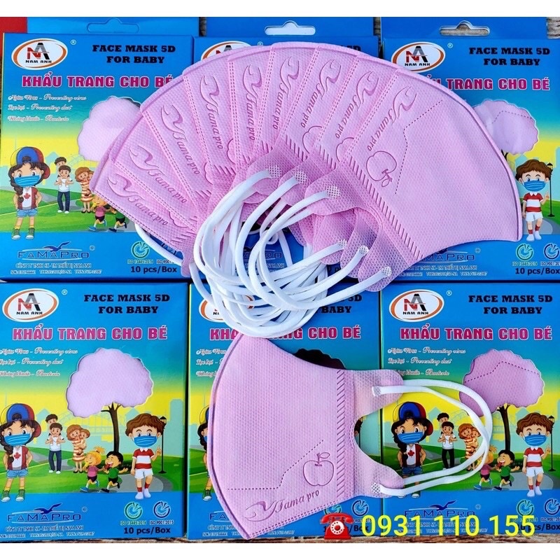 Khẩu trang Nam Anh Famapro cho bé dưới 5 tuổi