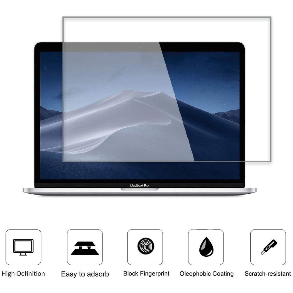 Miếng dán nhựa HD cho MacBook Air Pro Retina 27.94 30.48 cm A1534 13 Pro A1708 38.1 40.64 cm A2141 2019 2020 A2338