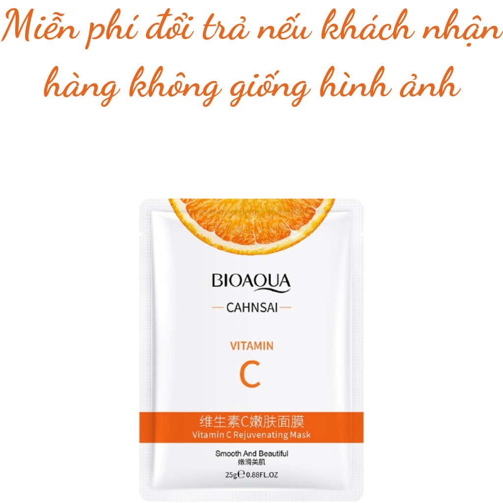 Mặt nạ trái cây dưỡng trắng sáng da cấp ẩm hoa quả vitamin C mask BIOAQUA nội địa Trung | BigBuy360 - bigbuy360.vn