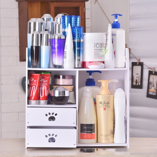 Kệ mỹ phẩm bằng gỗ sang trọng loại lớn 38x38x17cm(mẫu chân cún)