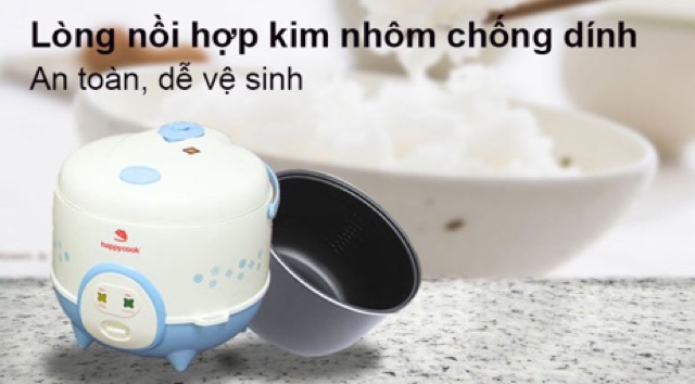 Nồi Cơm Điện Happycook 1,2l-1,8l Bh 12 Tháng Toàn Quốc Chính Hãng