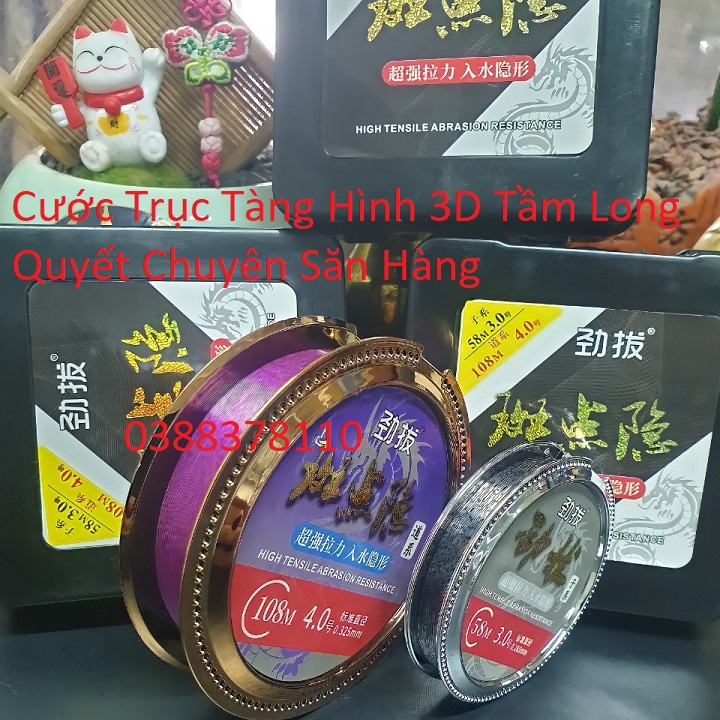 Bộ 2 Cuộn Dây Cước Trục Tàng Hình 3D Tầm Long Quyết Chuyên Săn Hàng