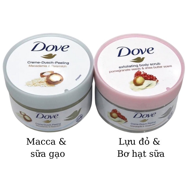 Tẩy Da Chết Body DOVE Exfoliating Body Bơ Hạt Mỡ