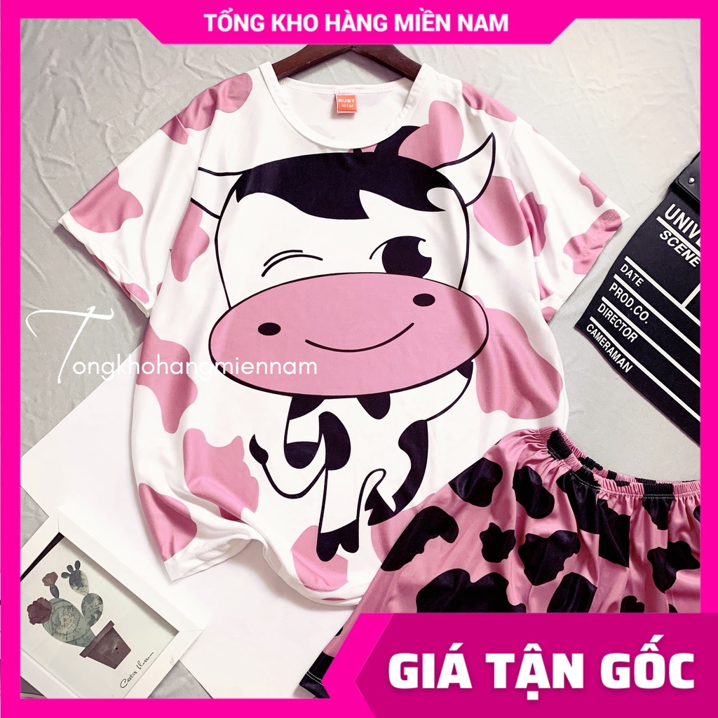 Đồ bộ bò sữa doremon kitty pokemon hoạt hình dễ thương cho bé trai bé gái phom 35kg Size S