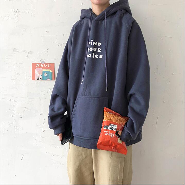 Áo hoodie nỉ unisex nam nữ Find Your Voice form dáng rộng freesize oversize thời trang Thu Đông phong cách Hàn Quốc | WebRaoVat - webraovat.net.vn