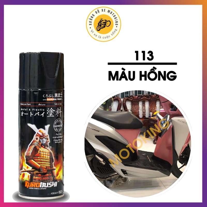 Combo Sơn Samurai màu hồng 113 loại 2K chuẩn quy trình độ bền màu tới 5 năm 2K04 - 102 - 113 - 2K01