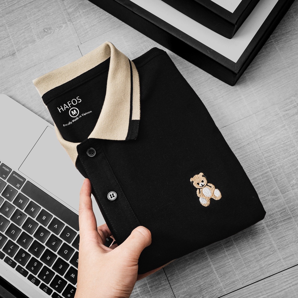 Áo Polo Nam Cổ Bẻ Tedear, Áo Thun Nam HAFOS Vải Cá Sấu Cotton Cao Cấp Với 4 Gam Màu