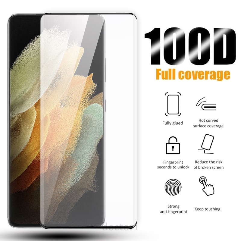 Kính Cường Lực Bảo Vệ Toàn Màn Hình Cho Samsung Galaxy S22 S21 Note 20 Ultra S20 S10 S9 S8 10 9 8 Plus 5G 2022
