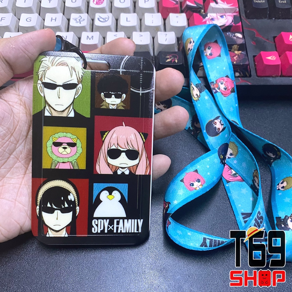 [7 mẫu] Dây đeo thẻ tên/móc khóa dây strap anime Spy x Family (Có kèm theo bảng tên)