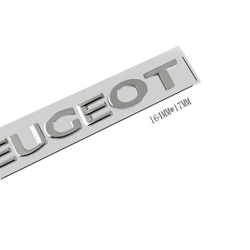 Logo Chữ Cái Bằng Kim Loại Trang Trí Phía Sau Xe Hơi Peugeot 206 208 307 308 408 2008 3008 406 407