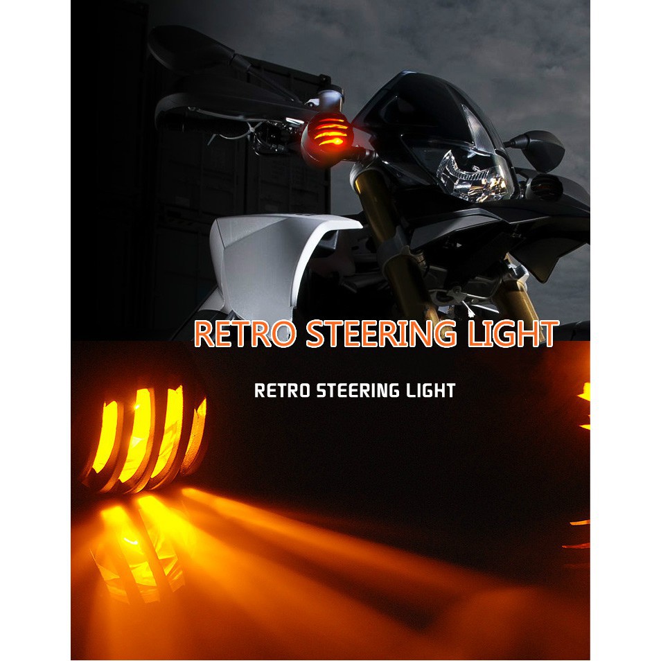 Đèn xi nhan xe máy phong cách retro