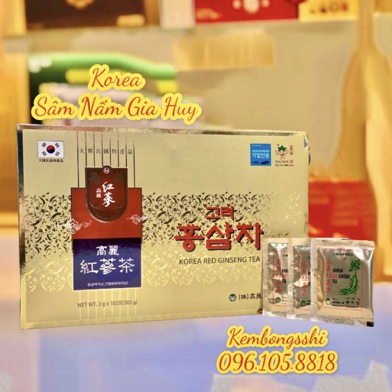 Trà Hồng Sâm Hàn Quốc, Hộp 100 gói