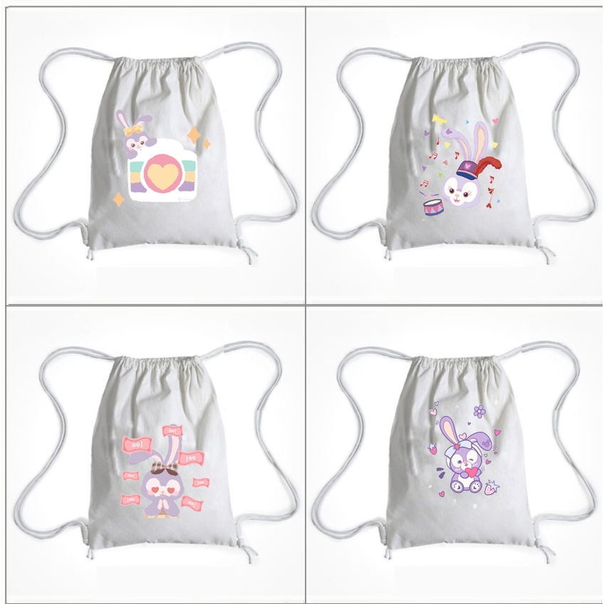 Balo Dây Rút gấu dâu tây lotso pooh BLRI32 cáo lina thỏ stella túi Rút hoạt hình thời trang cute dễ thương DF friends