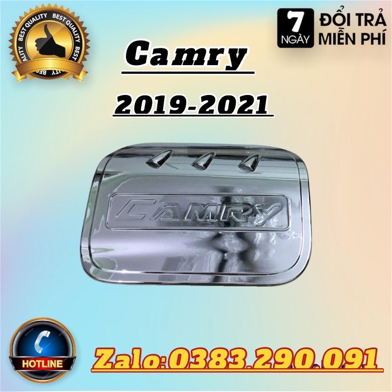 Ốp nắp bình xăng Camry 2019 - 2022 mạ Crom