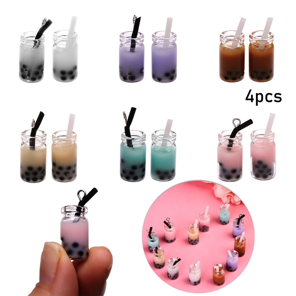 Set 4 Mô Hình Thức Ăn Mini Tỉ Lệ 1 / 12 Trang Trí Nhà Búp Bê