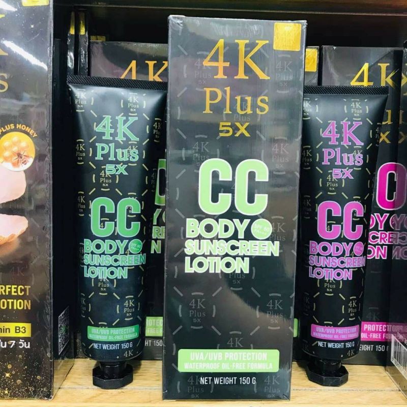 Lotion chống nắng Body 4K Plus 5X CC Thái Lan 150ml