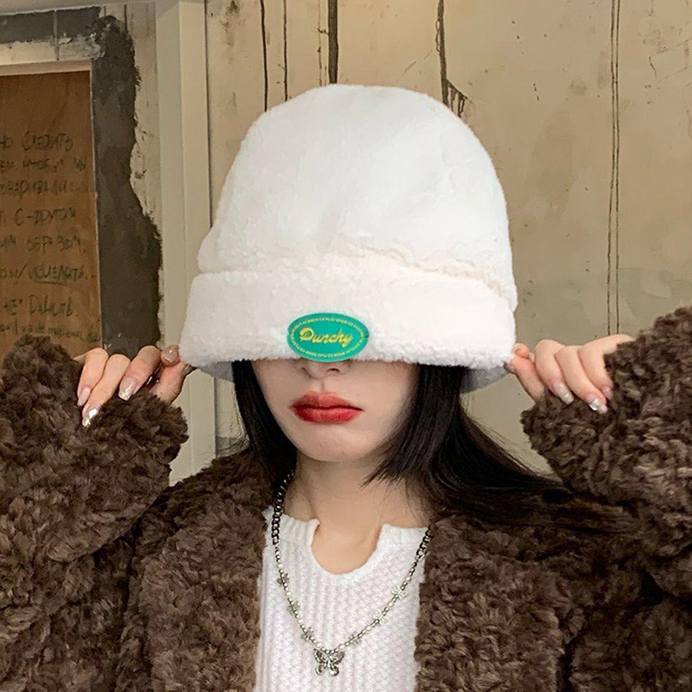 Mũ Chống Nắng Bảo Vệ Tai Bằng Vải Bông Màu Trơn Thời Trang Thu Đông Có Thể Gập Lại Dành Cho Bạn Nữ