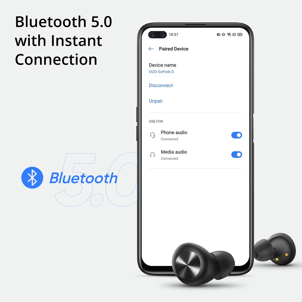 [Hàng tặng không bán] Tai Nghe Bluetooth Dizo GoPods D - Bluetooth 5.0